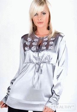 Blusas de raso de moda. Patrones de blusas de raso