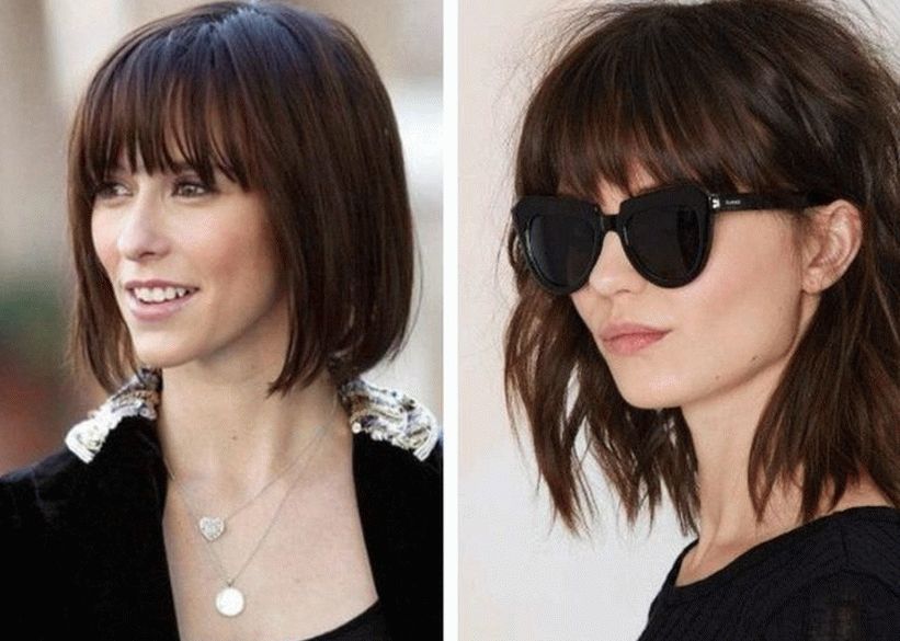 Cortes de pelo de moda de longitud media con una explosión recta