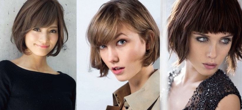 Peinados cortos con diferentes tipos de flequillo