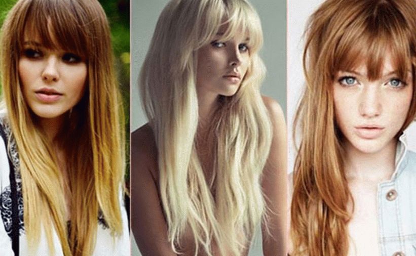 Flequillo liso para cortes de pelo largos