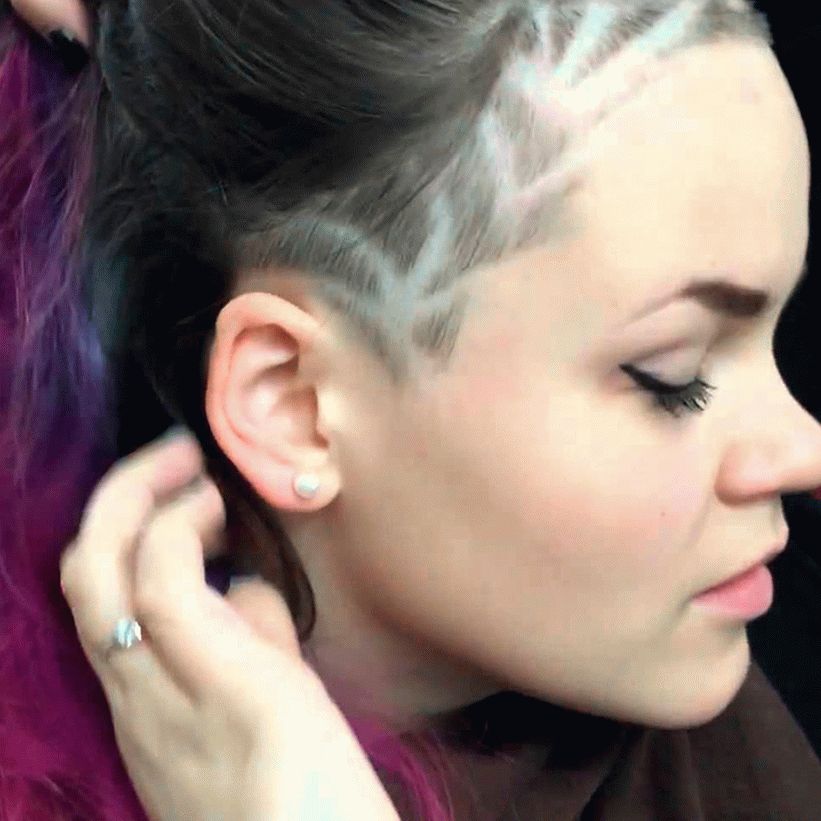 Peinados de mujeres con templos afeitados